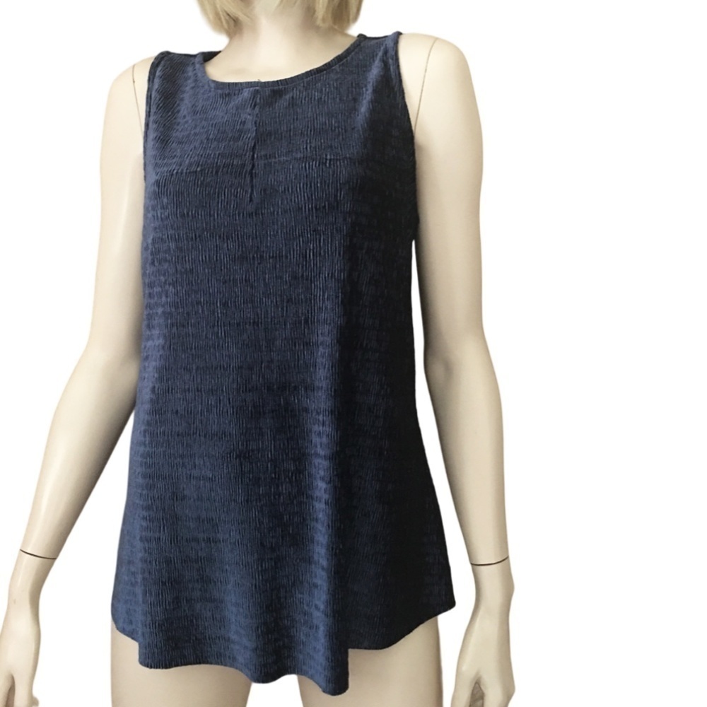 NORDSTROM FOURTEENTH PLACE Hi-Low Ribbed Stretch Velvet Top Tank Tunic Oversized